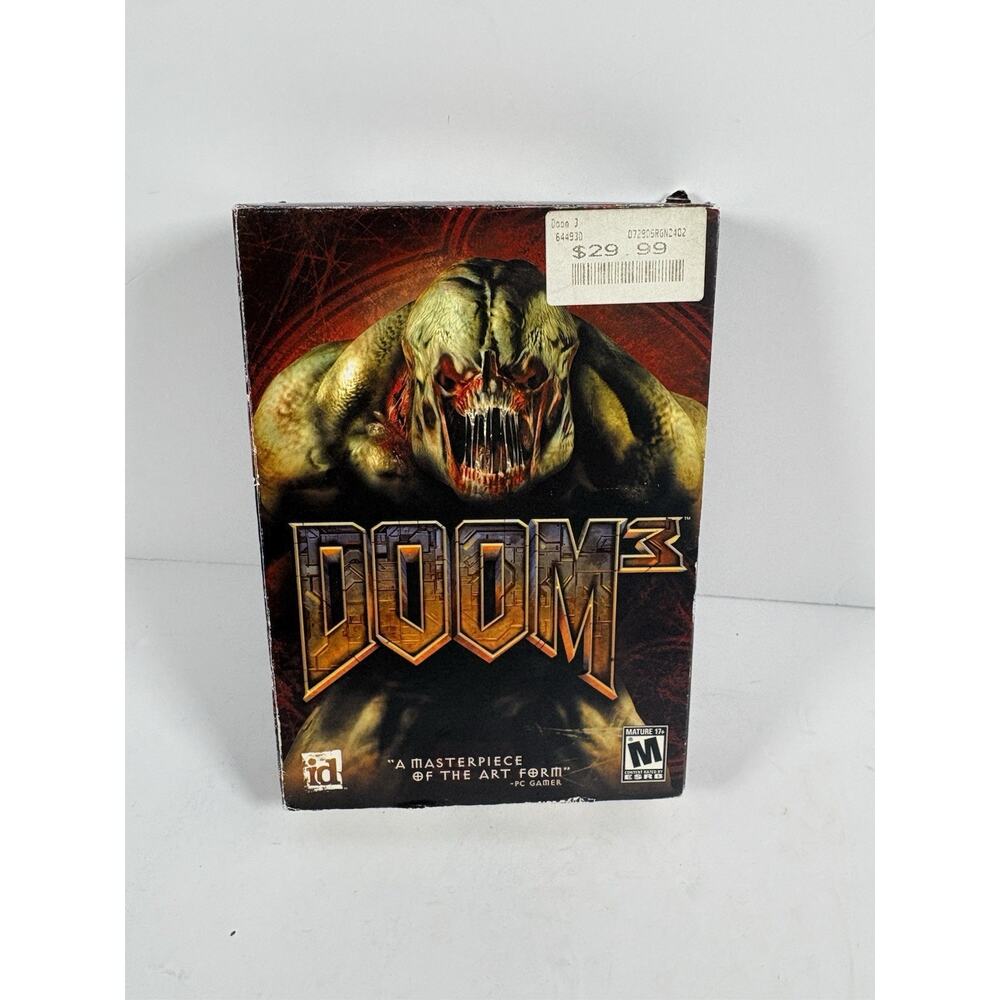 DOOM 3 PC CD-ROM Game Complete Big Box Original Case Manual id Software ESRB